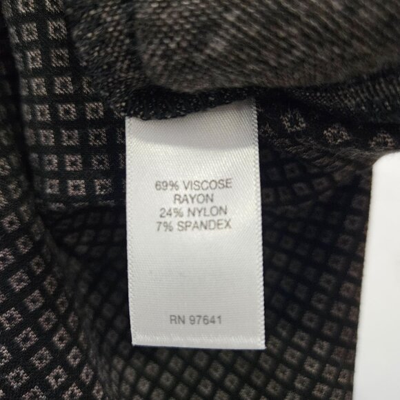 J. Jill Womens Pants Ponte Slim Leg Petite Size L Black Geometric Pattern - Picture 5 of 10
